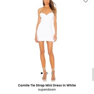 Superdown White Tie Strap Mini Dress NWOT